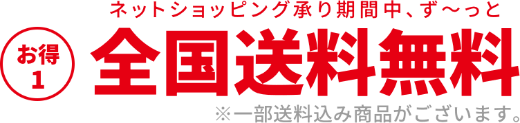 ネットショッピング承り期間中、ず～っと全国送料無料