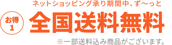ネットショッピング承り期間中、ず～っと全国送料無料